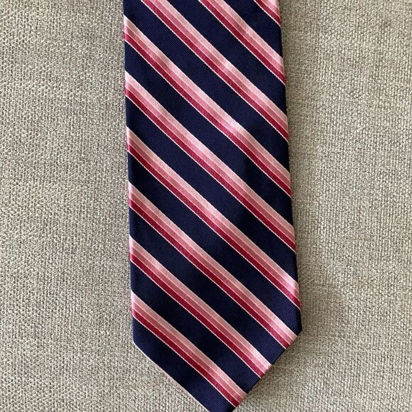 Brooks Brothers Makers Silk & Linen stripe Necktie - Picture 1 of 5